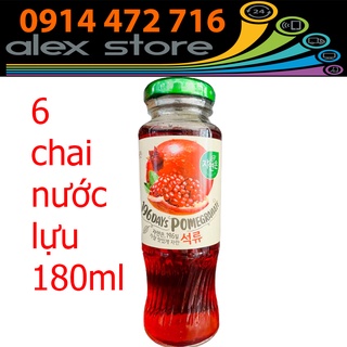 Woongjin 6 chai nước ép lựu 180ml - Nhập Khẩu Hàn Quốc