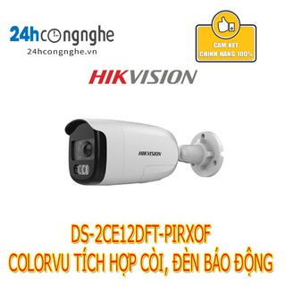 CAMERA HD-TVICOLORVU DS-2CE12DFT-PIRXOF -TÍCH HỢP CÒI, ĐÈN BÁO ĐỘNG