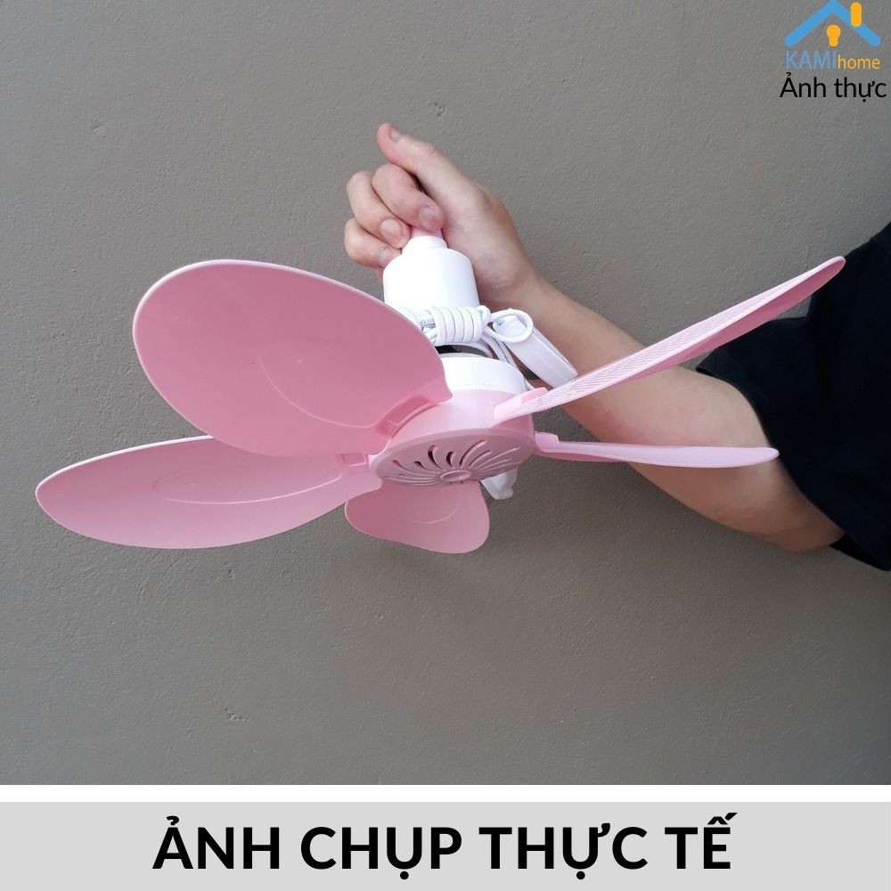 Quạt trần mini 5 cánh cắm điện đuỗi muỗi và treo màn đường kính 42cm 17013