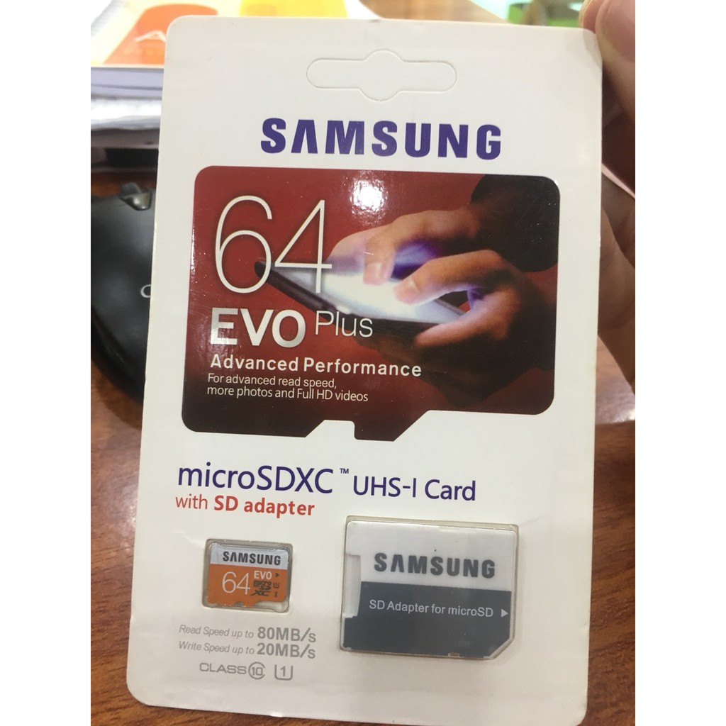 Thẻ Nhớ Sam Sung 80MB/S 64GB EVO Class 10 - Bảo hành 5 năm ! | BigBuy360 - bigbuy360.vn