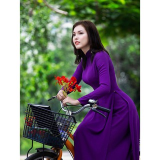 ÁO DÀI TRUYỀN THỐNG MÀU TÍM MAY SẴN, ÁO DÀI ĐẸP