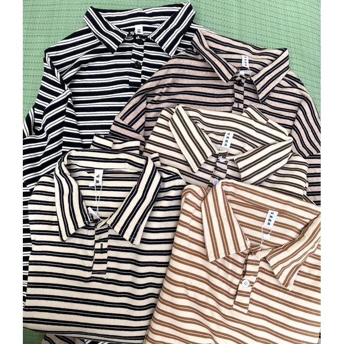 Áo pull polo kẻ ngang - JUNclothing