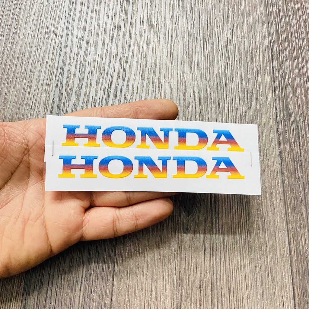 COMBO CÁNH CHIM VÀ CHỮ HONDA MÀU XANH TITAN TRANG TRÍ XE