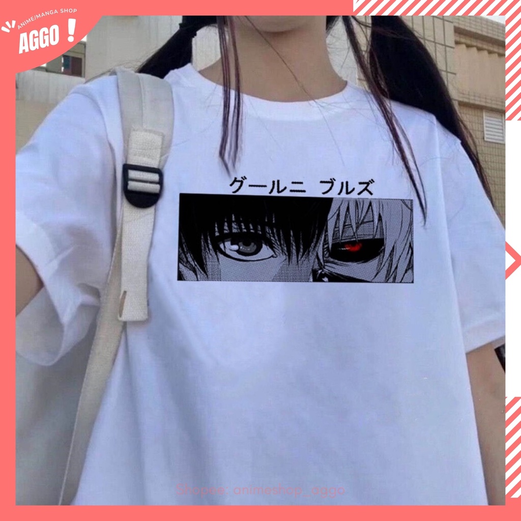 Áo Thun Tay Lửng Anime Tokyo Ghoul Kaneki Ken Nam Nữ Đủ Size Cực Đẹp