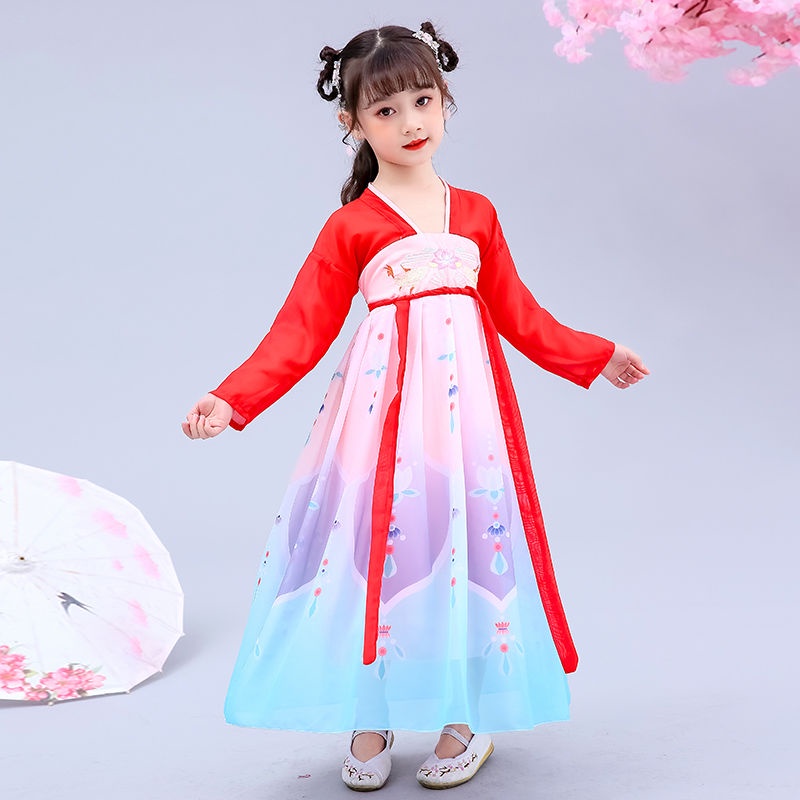 Bộ Hán Phục Thêu Họa Tiết 12 Kiểu Cổ Điển Thời Trang Xuân Hè Cho Bé Gái