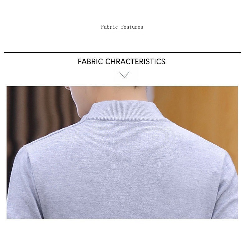 Áo sweater Cổ Lọ Màu Trơn Thời Trang Thu Đông Hàn Quốc Mới Cho Nam