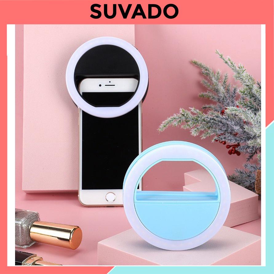 Đèn LED hỗ trợ chụp ảnh selfie tự sướng, livestream có thể điều chỉnh độ sáng, thích hợp mọi máy điện thoại SUVADO