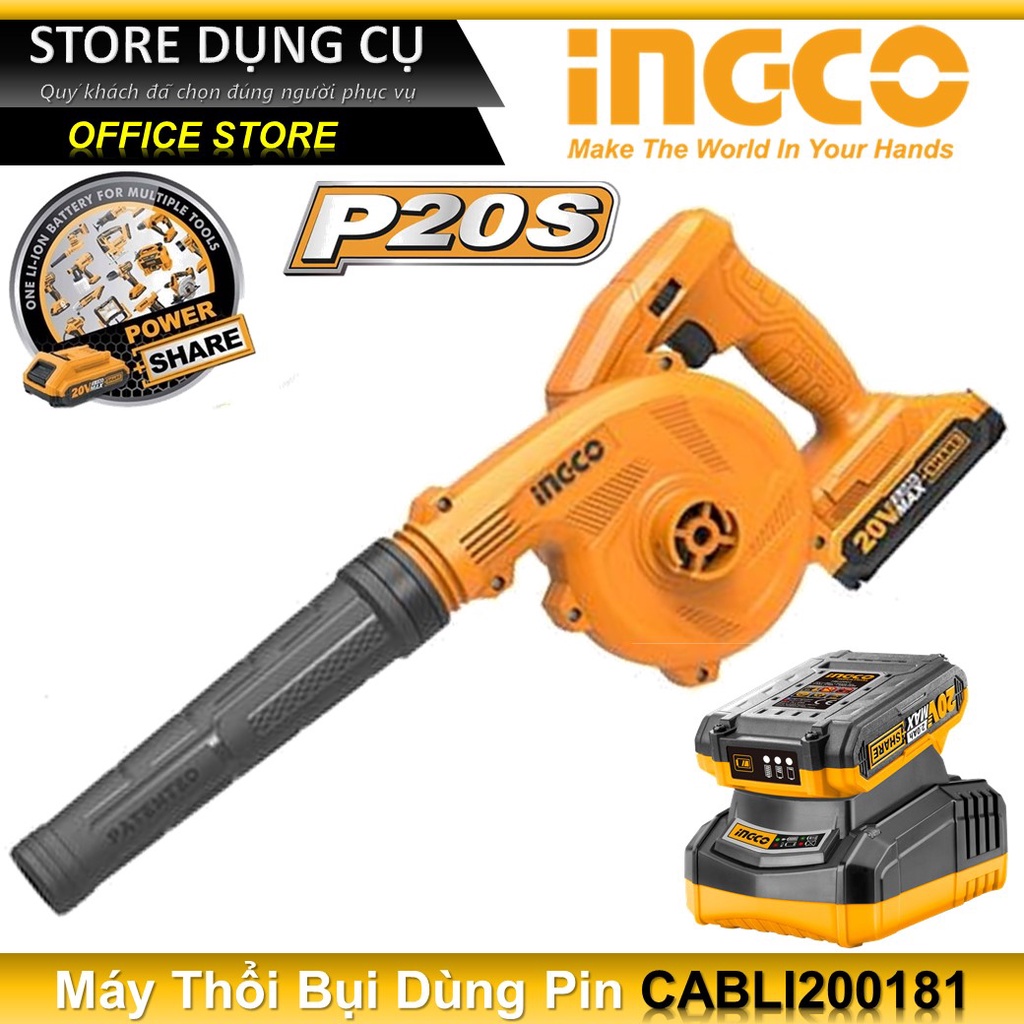 Máy thổi bụi dùng pin Lithium 20v INGCO CABLI200181, CABLI20018