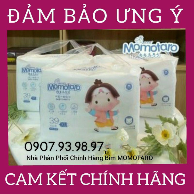 Tã/Bỉm Quần Momotaro chính hãng Nhật Bản siêu mềm, mỏng, thấm hút tốt (Đủ size S56/M46/L42/XL39/XXL36/XXXL35)