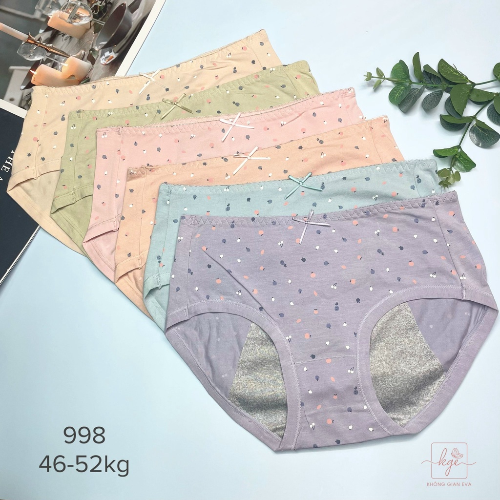 Quần lót nguyệt san chống tràn cho kỳ kinh nguyệt , quần lót cotton dễ thương 998