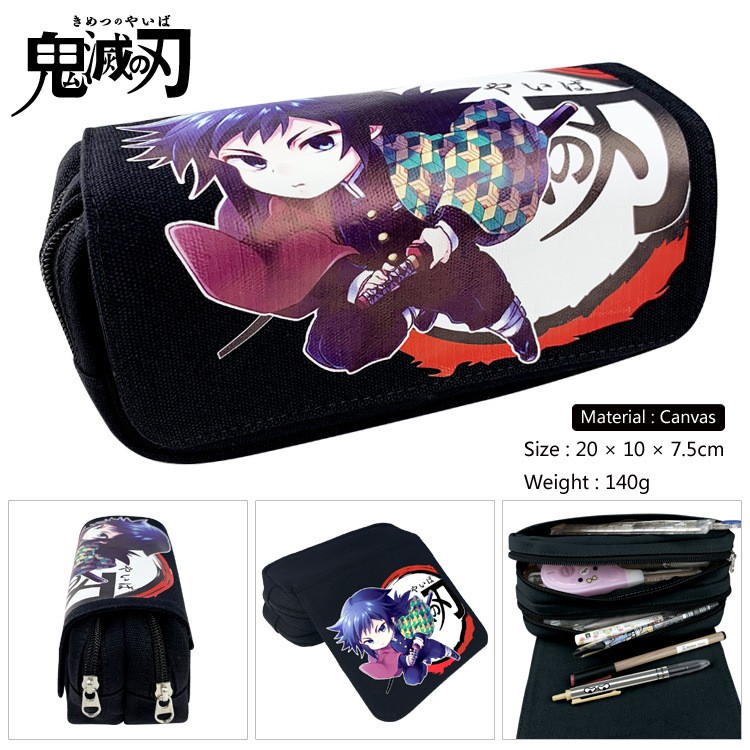 Demon Slayer: Kimetsu no Yaiba Cartoon Pencil Box hộp bút chì Văn phòng sinh viên