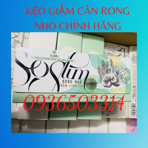 KẸO GIẢM CÂN SO SLIM RONG NHO NẤM LINH CHI CHÍNH HÃNG MẪU MỚI