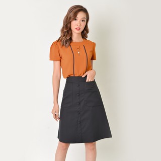 Áo công sở thời trang Eden phối phụ kiện - ASM033