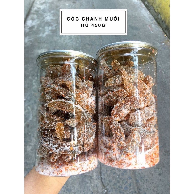 BÁN SỈ CÓC CHẺ SẤY CHANH MUỐI ỚT - Hộp 450gr