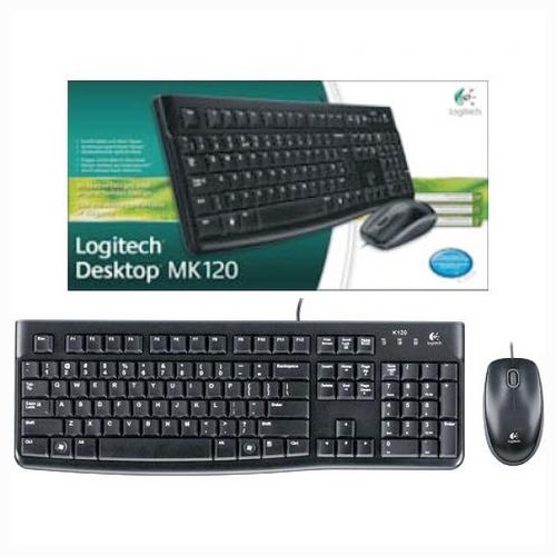 Bộ bàn phím chuột Logitech MK120 (Đen)