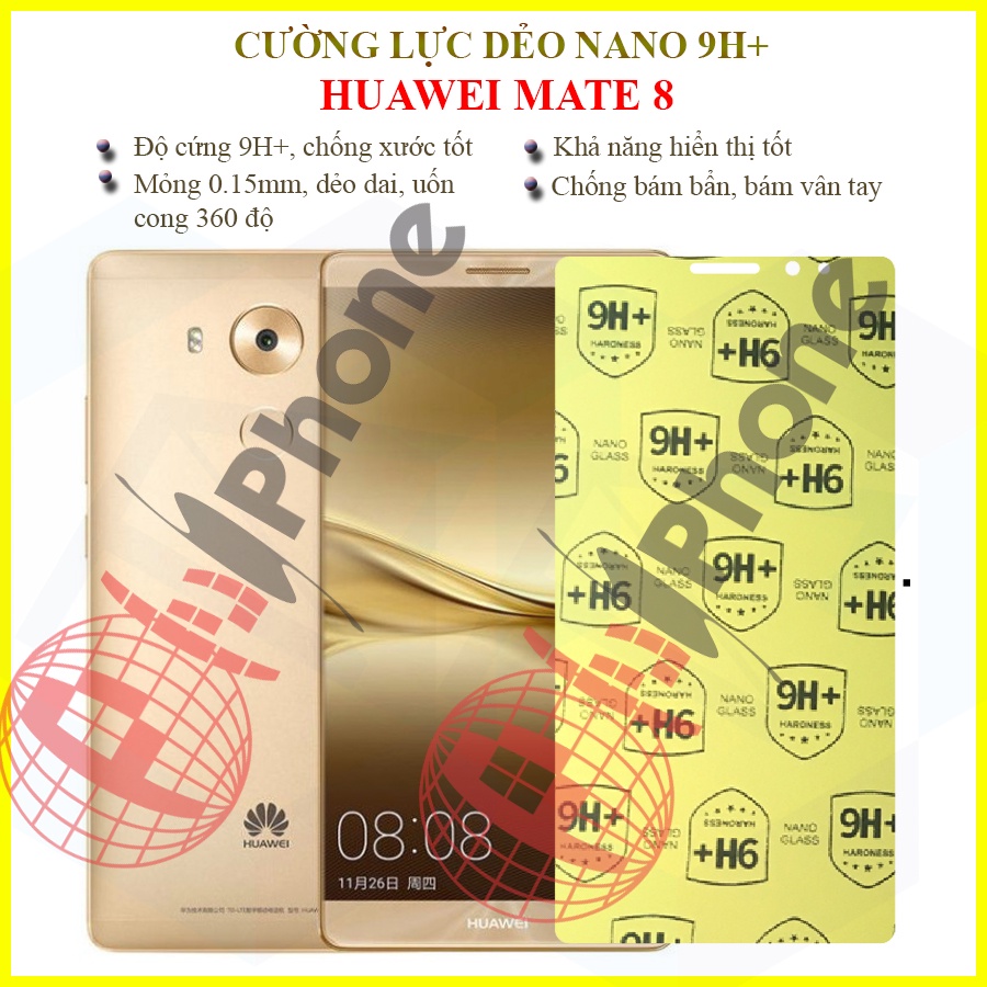 Dán cường lực dẻo nano Huawei Mate 8