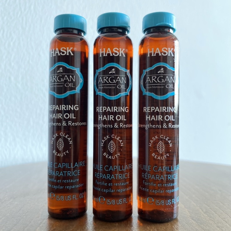 Dầu dưỡng tóc Hask Argan oil from Morocco phục hồi tóc bóng khoẻ, giúp tóc mềm mại mượt mà vào nếp 18ml