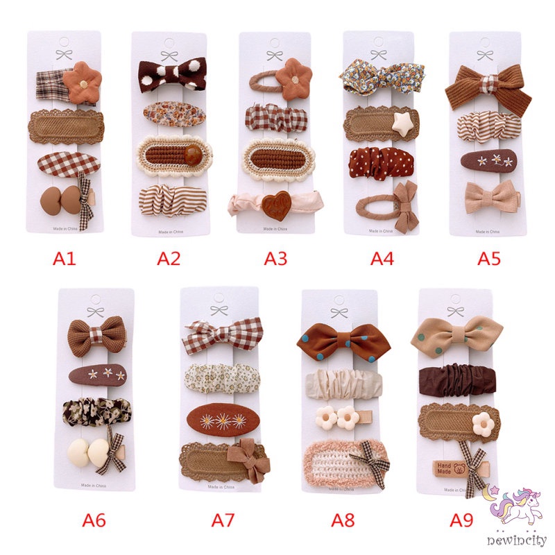Set 4 Kẹp Tóc Dễ Thương Phong Cách Hàn Quốc Cho Bé Gái