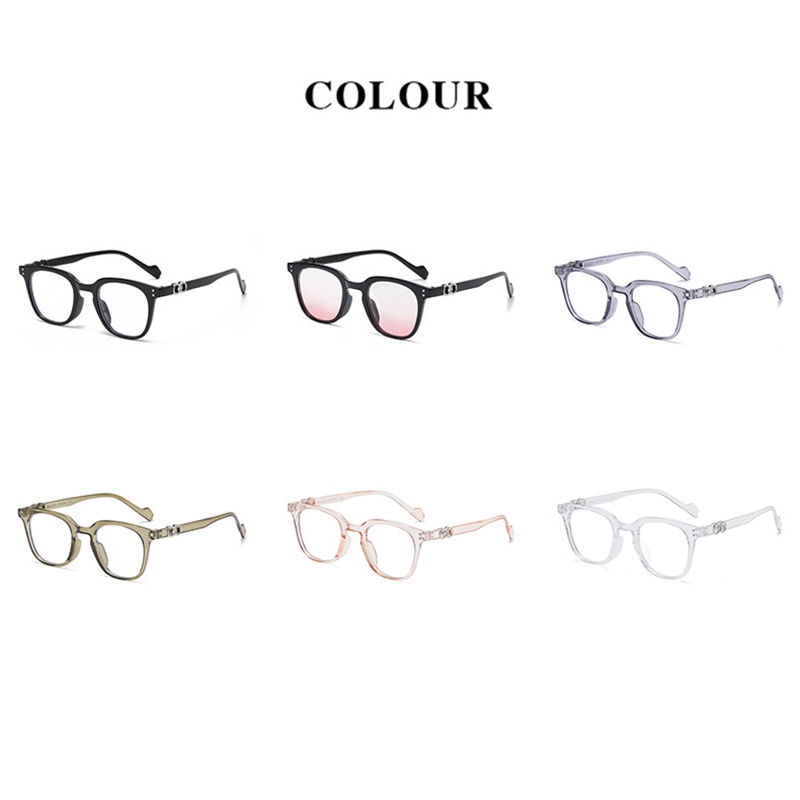 Mắt Kính Gọng Vuông Chống Bức Xạ Phong Cách Vintage Thời Trang