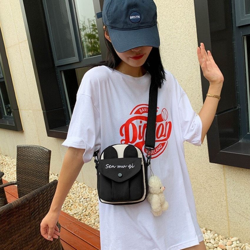 Túi vải tote mini đeo chéo chống nước nam nữ phong cách ulzzang TAHA