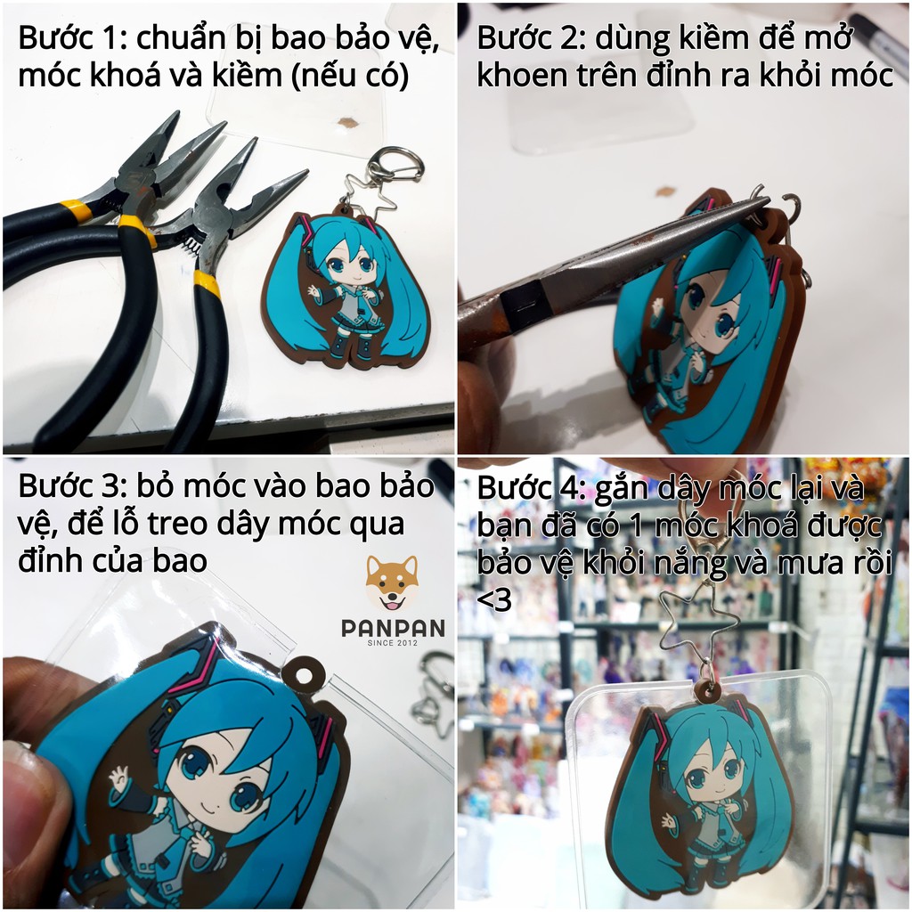 Bao bảo vệ móc khóa (nhiều kích cỡ)