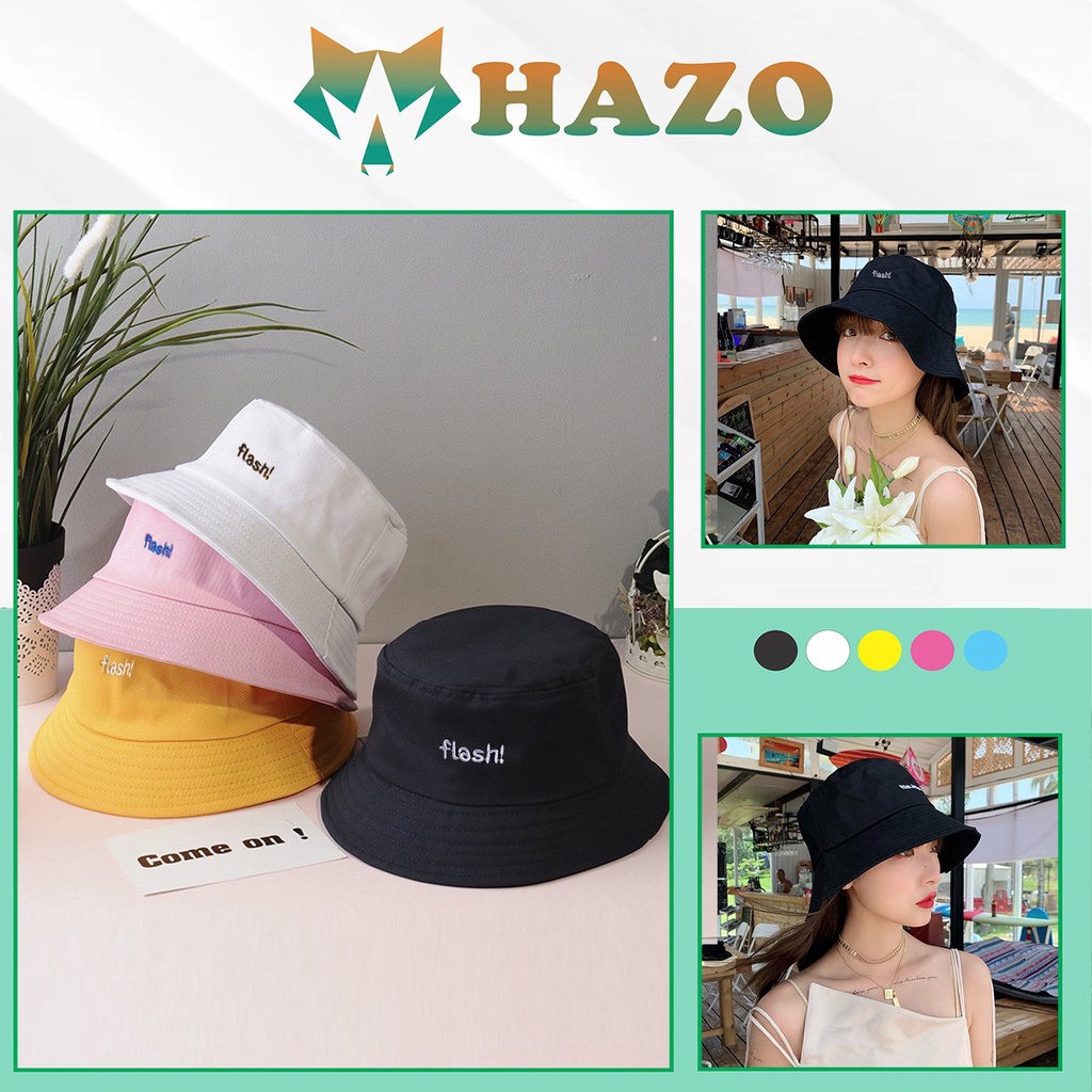 [Mã FAMARAL1 giảm 10K đơn 50K]Mũ bucket trơn Nón tai bèo vành cụp Flash 420 nhiều màu sắc Ulzzang form unisex nam nữ