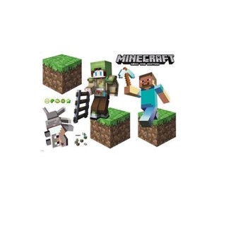 Decal dán tường minecraft 3D