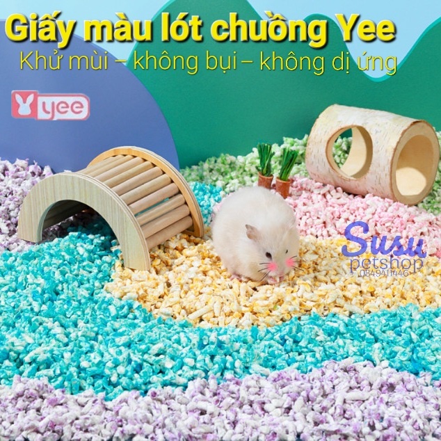 Giấy nén lót chuồng Yee cho Hamster khử mùi, không bụi, trang trí đẹp