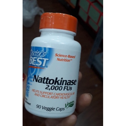 Viên uống Nattokinase 2000FUs Doctor’s Best 90 viên - chống đông máu, ngừa tai biến, đột quỵ