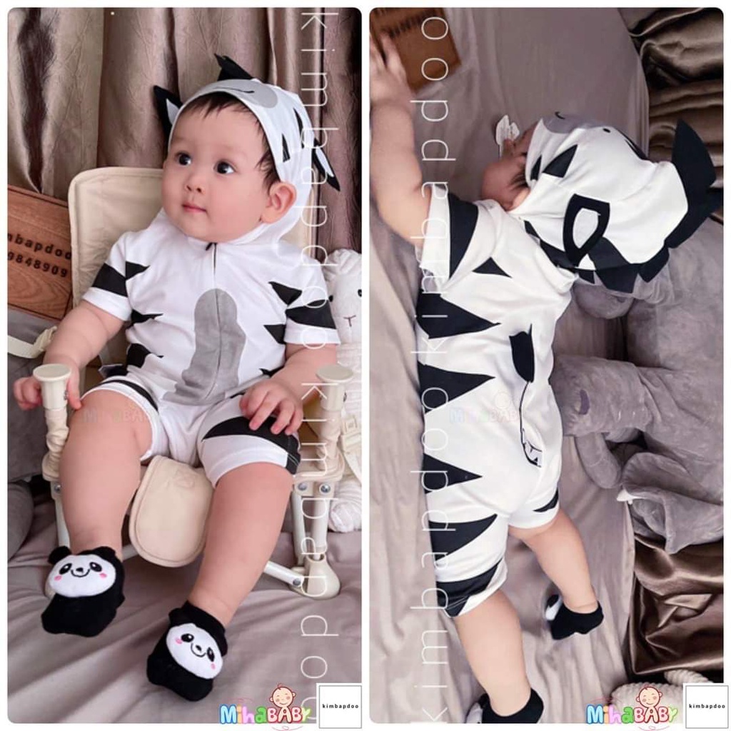 Bộ Bodysuit Cho Bé Hình Ngựa Vằn