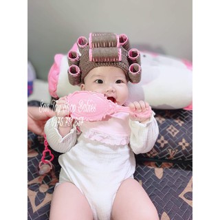 Mũ len kết hợp bím tóc cho bé