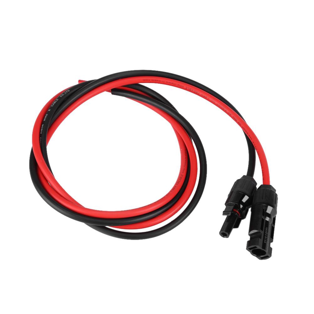 Bộ 2 Cặp Dây Kết Nối PV MC4 Male Năng Lượng Mặt Trời 5mm Màu Đỏ Đen