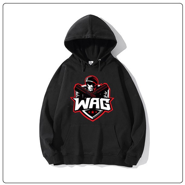Áo Hoodie Free Fire Team Wag Peo màu đen và trắng - Hàng đẹp chất xịn
