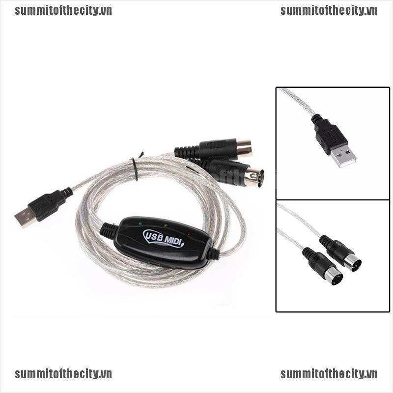 Dây Cáp Chuyển Đổi USB IN-OUT MIDI Sang Bàn Phím Âm Nhạc Máy Tính