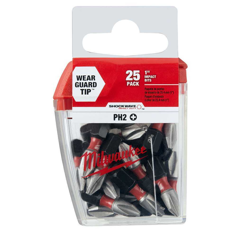 Bộ Mũi Vít Ngắn MILWAUKEE PH2 Chính Hãng (25 CÁI)