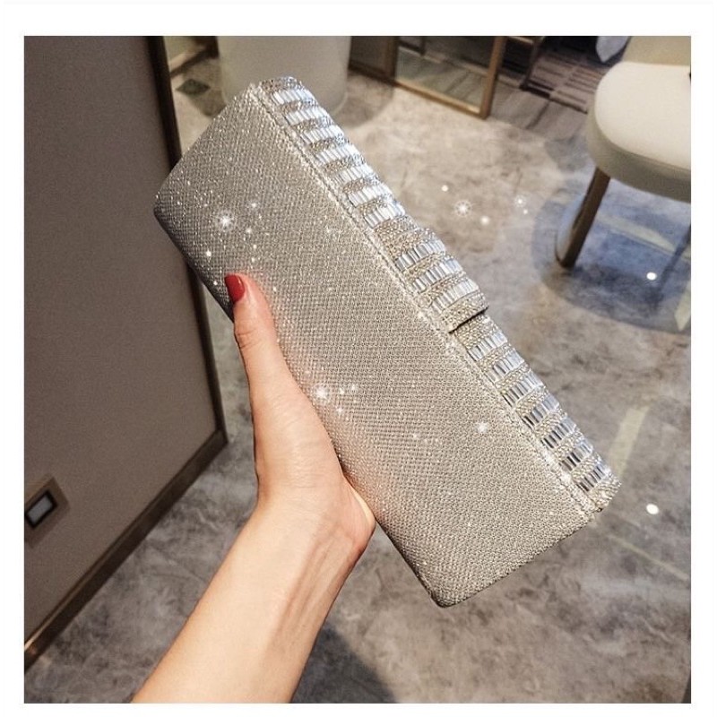 Clutch đính đá màu sang trọng 9566