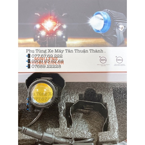 Đèn Trợ Sáng Bi Cầu Mini Siêu Sáng Trắng / Vàng