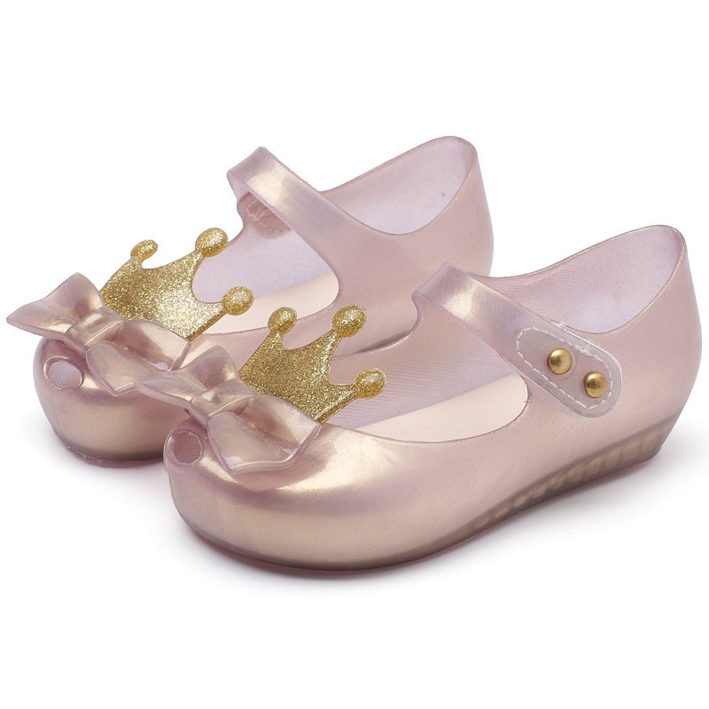 Giày Búp Bê Nhựa PVC Đính Nơ Xinh Xắn Cho Bé Gái 7NBH