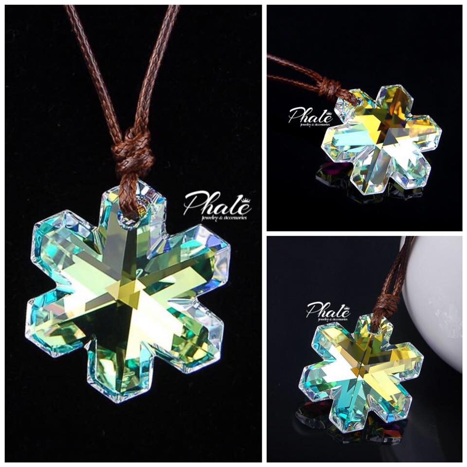 Mặt Dây Pha Lê Swarovski Hình Bông Tuyết S30mm
