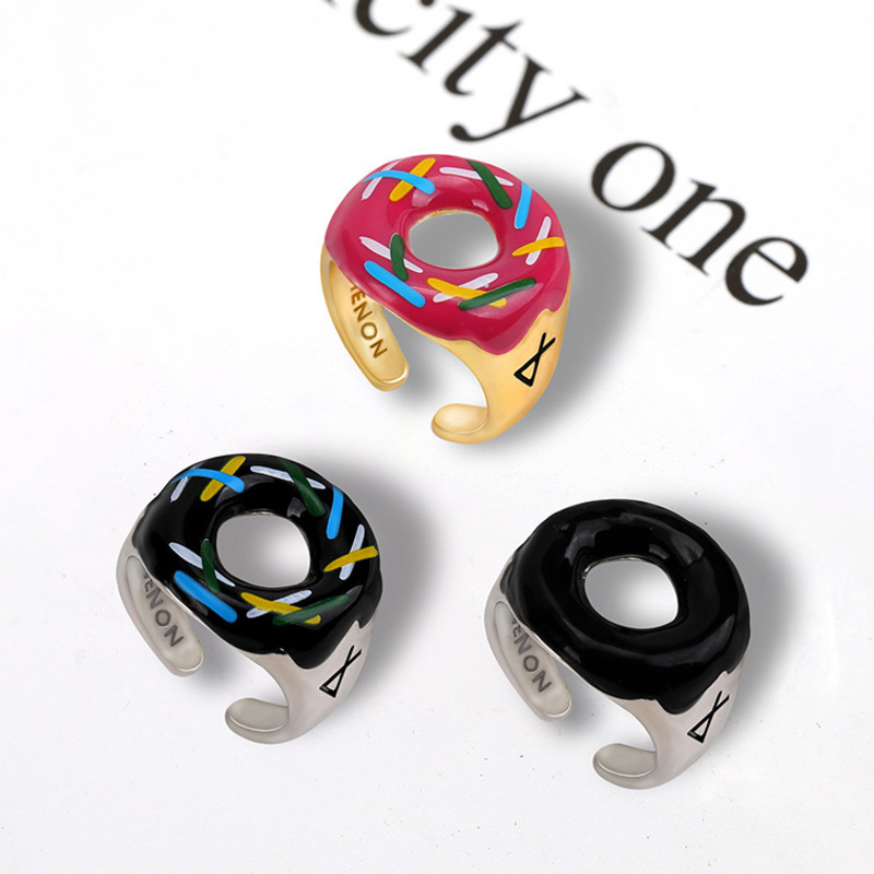 Vòng Cổ Mặt Bánh Donut Phong Cách Hàn Quốc Xinh Xắn Cho Nữ