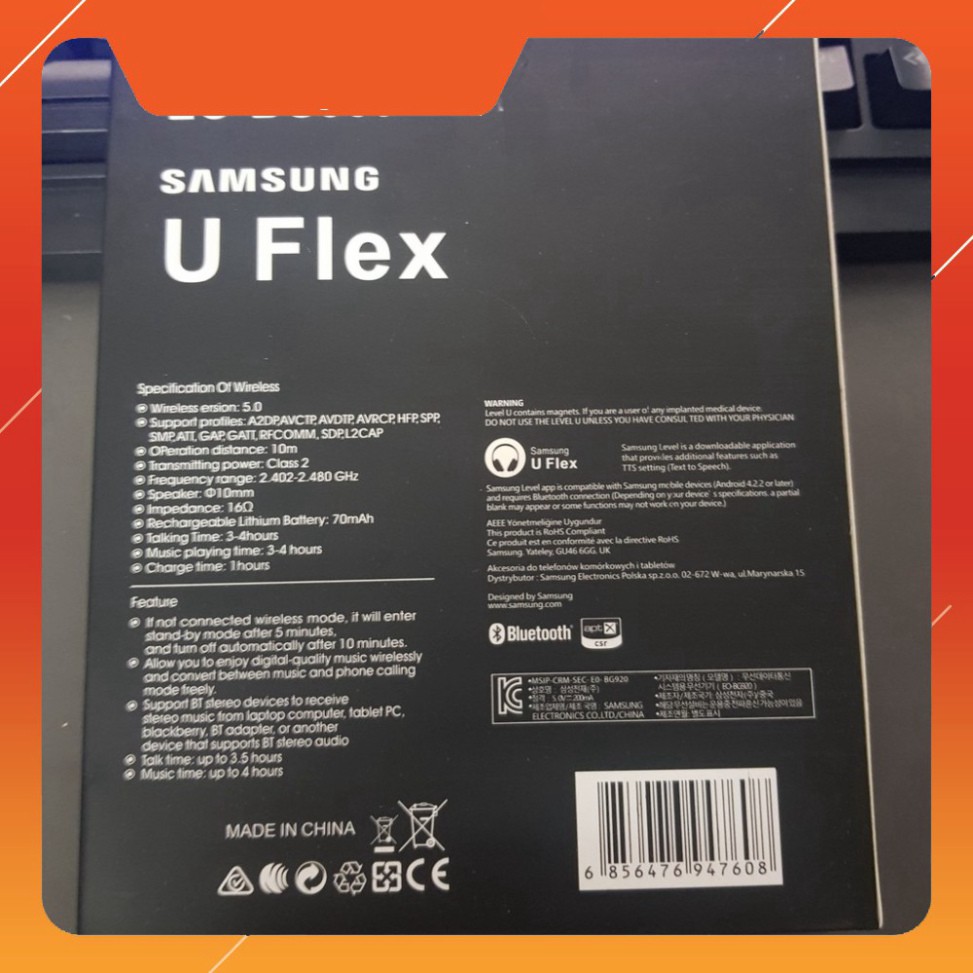 Tai Nghe Bluetooth SAMSUNG U Flex, uflex Tai Nghe Không Dây Cao Cấp Tvdtech
