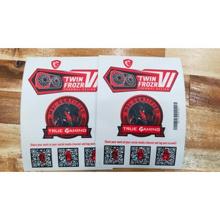 Sticker dán Logo MSI Certified True Gaming phiên bản đặc biệt - Chất liệu giấy cán mờ