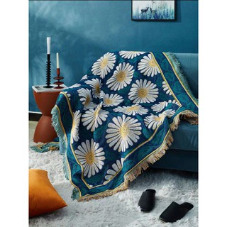 Thảm decor trang trí họa tiết hoa cúc dùng trong trang trí nhà cửa, decor cửa hàng, picnic dã ngoại