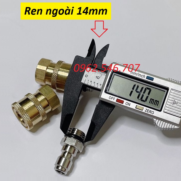 Bộ khớp nối nhanh ren 14mm cho máy rửa xe
