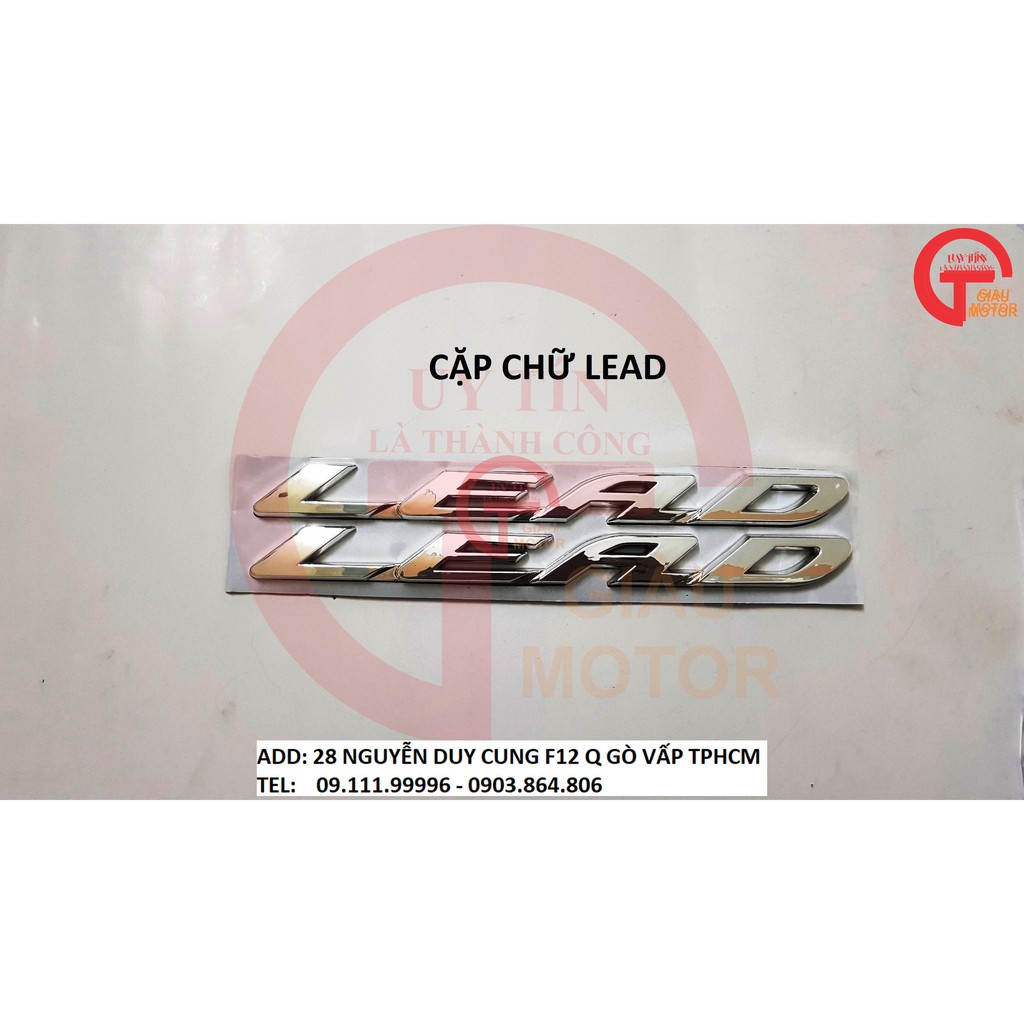 [GIÁ SỐC] BỘ CHỮ NỔI LEAD MÀU BẠC DÁN XE HONDA LEAD ĐỜI ĐẦU ,TINH SẢO