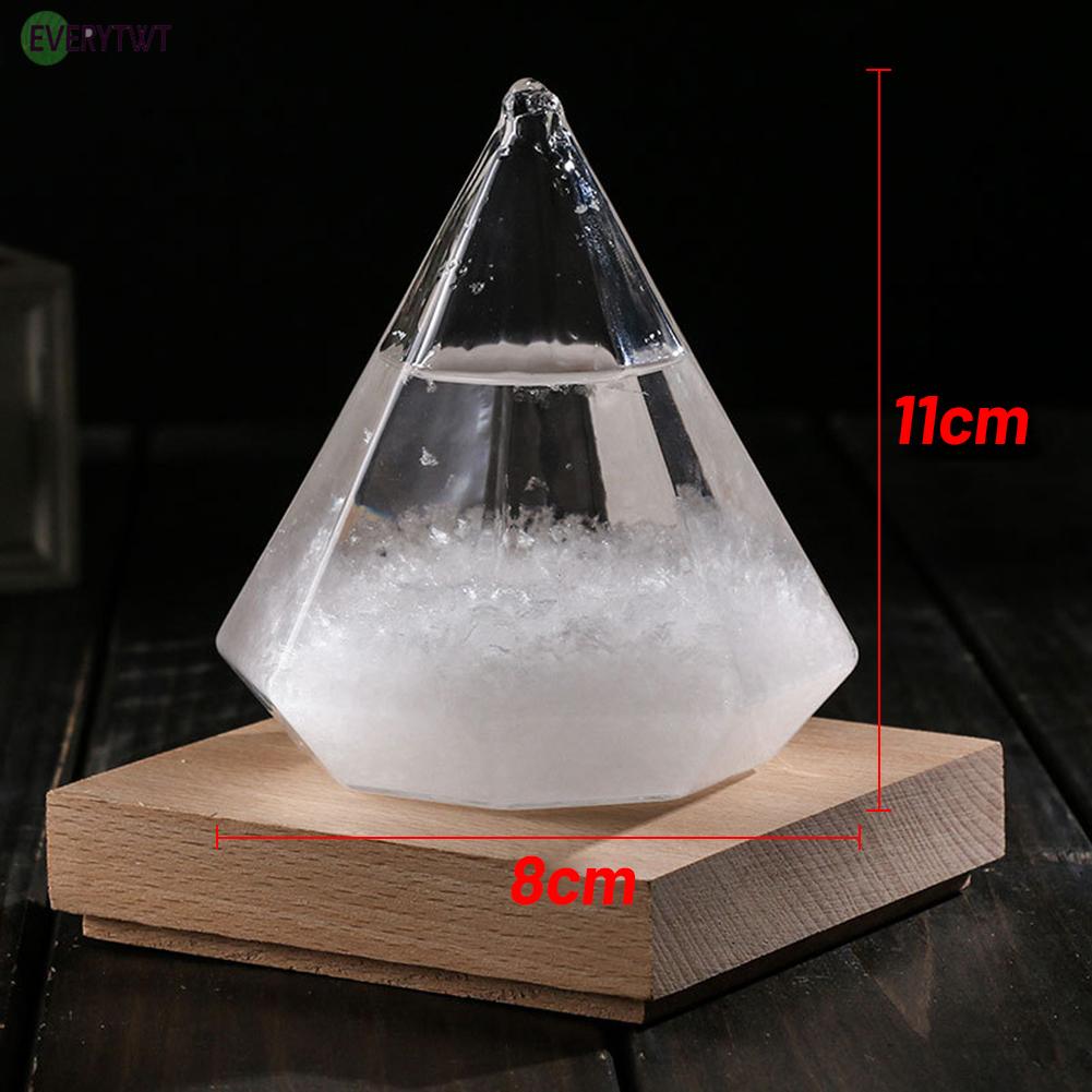Bình Thủy Tinh Dự Báo Thời Tiết Thiết Kế Hình Viên Kim Cương Độc Đáo Tiện Dụng