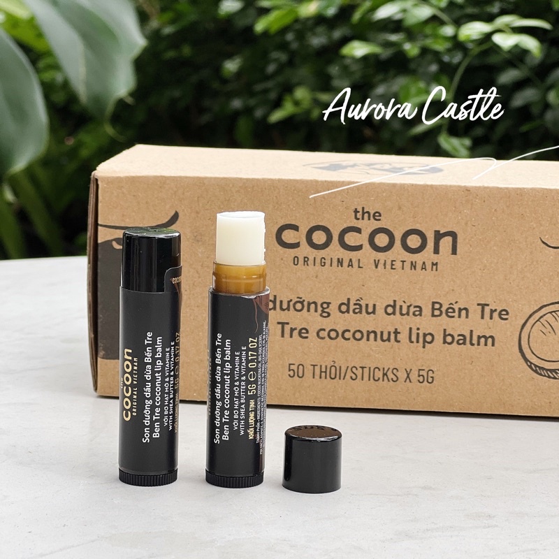 son dưỡng ẩm môi dầu dừa Bến Tre Cocoon