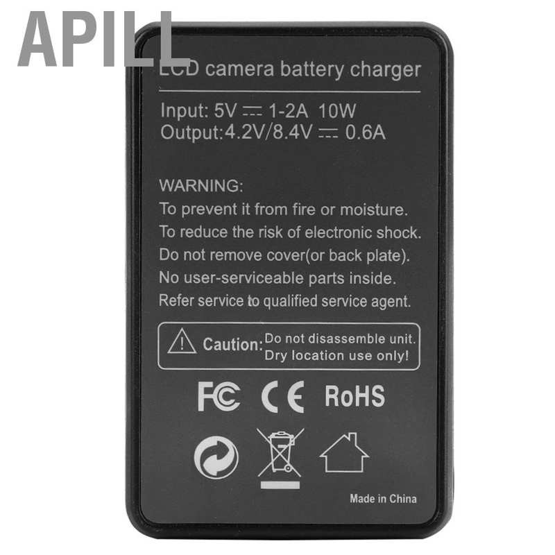 APILL NP-FW50 Battery LCD Single Charger for A6000 A6300 A6500 A7r A7CM