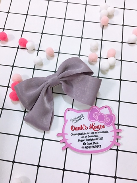 Kẹp nơ gấm đơn giản