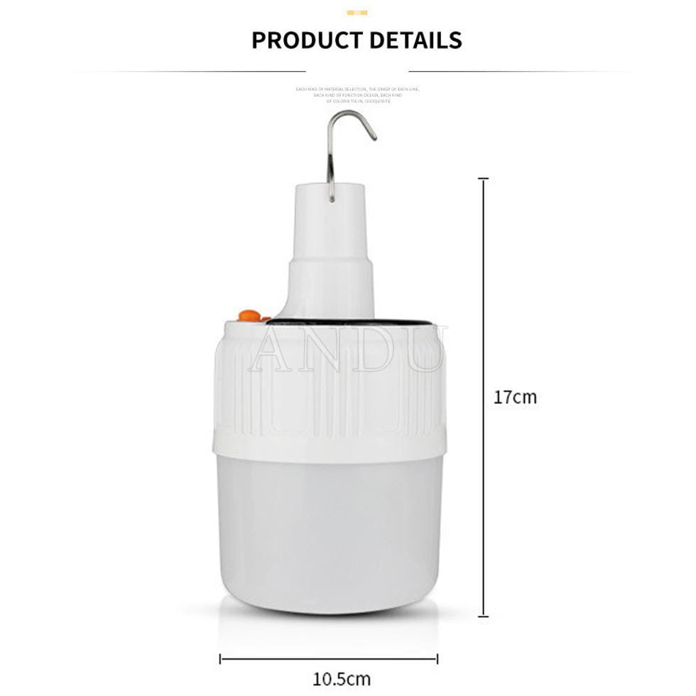 Bóng Đèn Tích Điện Điều Khiển Từ Xa 80W Tích Hợp Sạc Năng Lượng Mặt Trời Hoặc Sạc DC